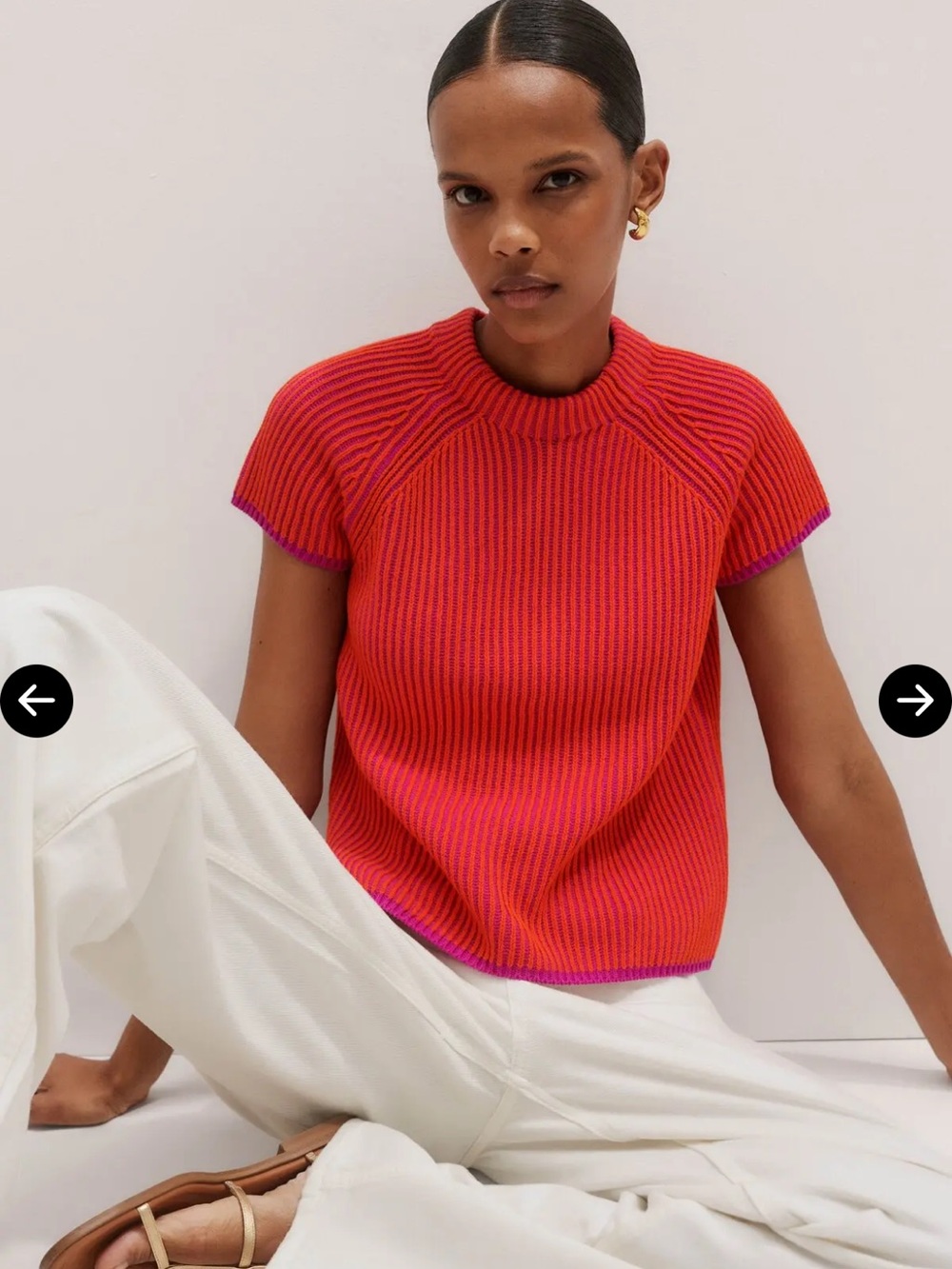 ME+EM Soft-Touch Cotton Rib Knit Tee